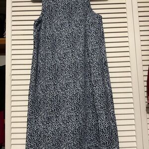 Michael Kors Blue and White Midi Dress